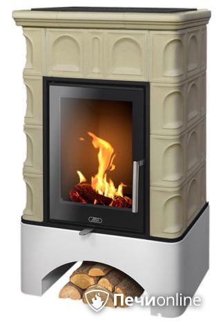 Печь-камин ABX Britania KI, белый цоколь, табак в Анапе